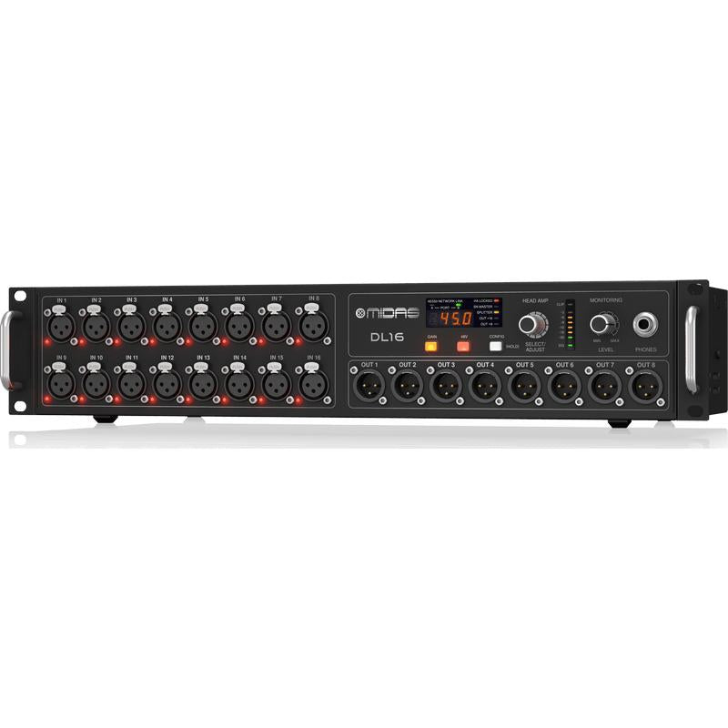 Midas DL16 16 Input, 8 Output Stage Box with 16 MIDAS Microphone Preamps-Cannon Sound And Light