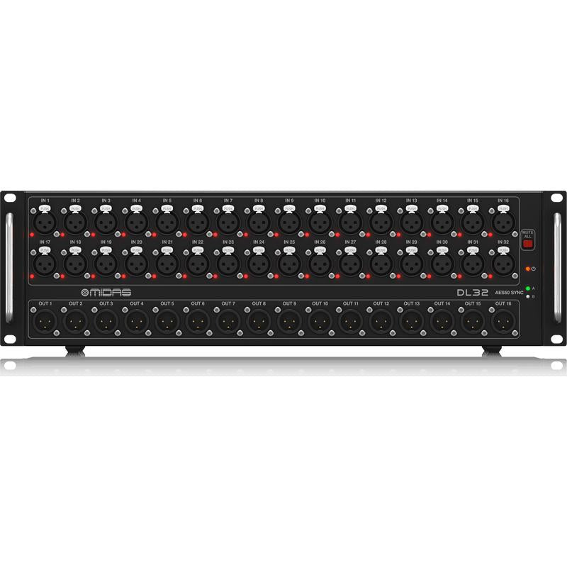 Midas DL32 32 Input, 16 Output Stage Box with 32 MIDAS Microphone Preamps-Cannon Sound And Light
