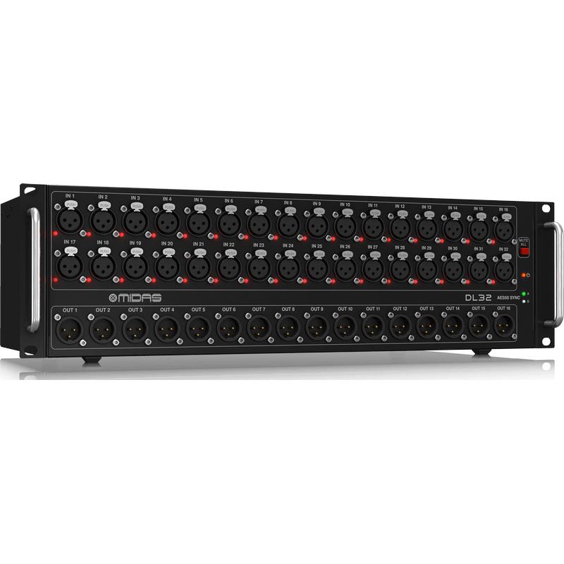 Midas DL32 32 Input, 16 Output Stage Box with 32 MIDAS Microphone Preamps-Cannon Sound And Light