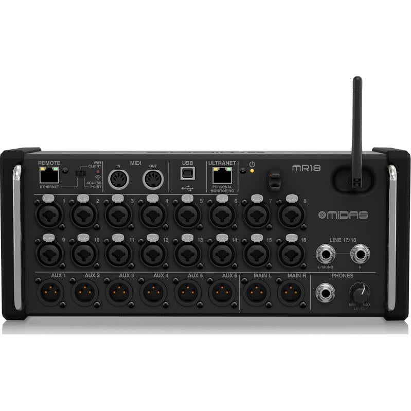 Midas MR18 18-Input Digital Mixer for iPad/Android Tablets-Cannon Sound And Light