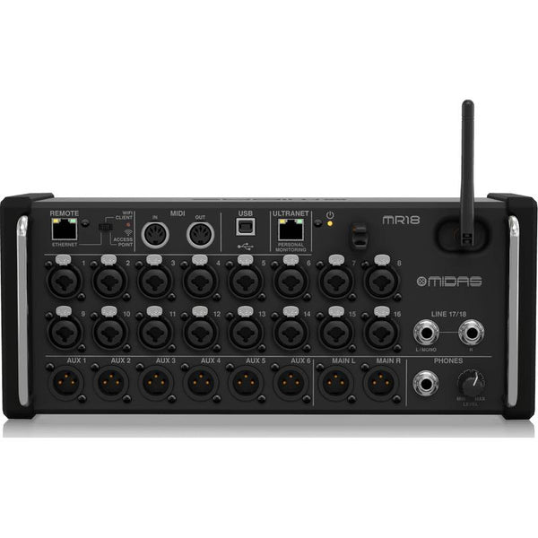 Midas MR18 18-Input Digital Mixer for iPad/Android Tablets-Cannon Sound And Light