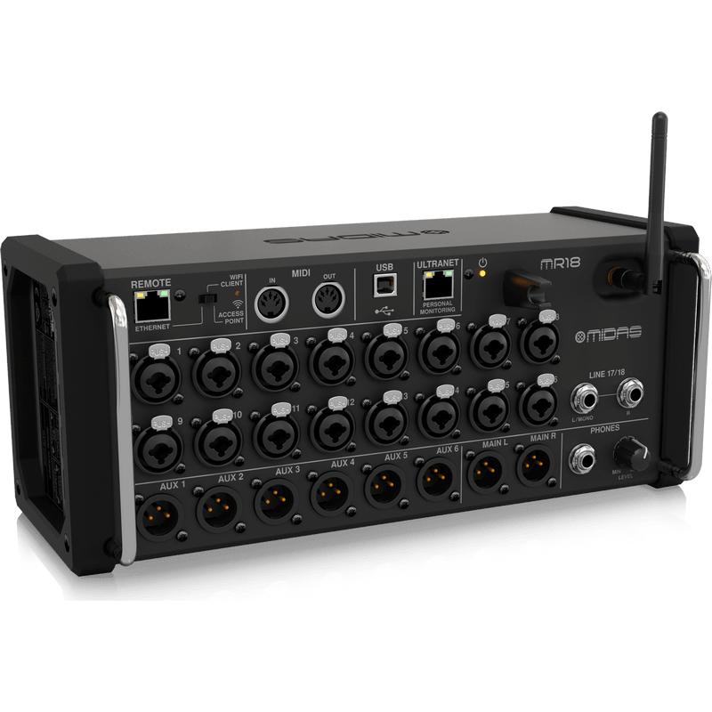 Midas MR18 18-Input Digital Mixer for iPad/Android Tablets-Cannon Sound And Light