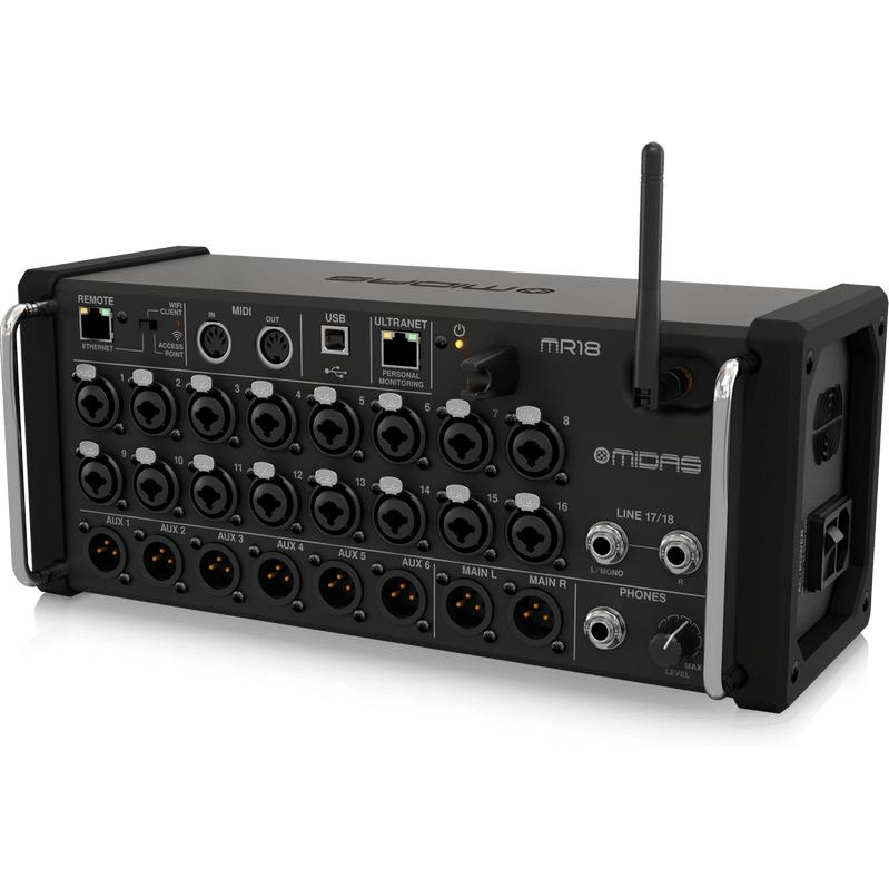 Midas MR18 18-Input Digital Mixer for iPad/Android Tablets-Cannon Sound And Light