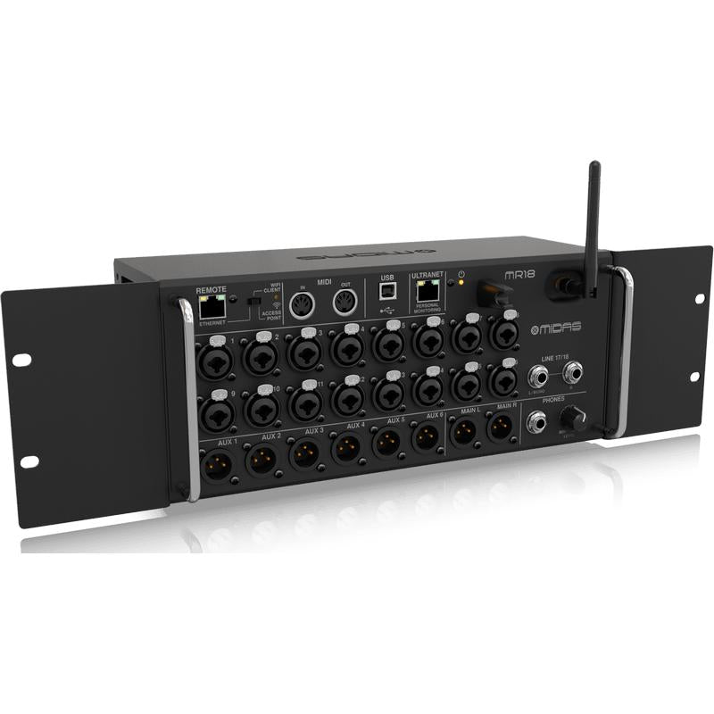 Midas MR18 18-Input Digital Mixer for iPad/Android Tablets-Cannon Sound And Light