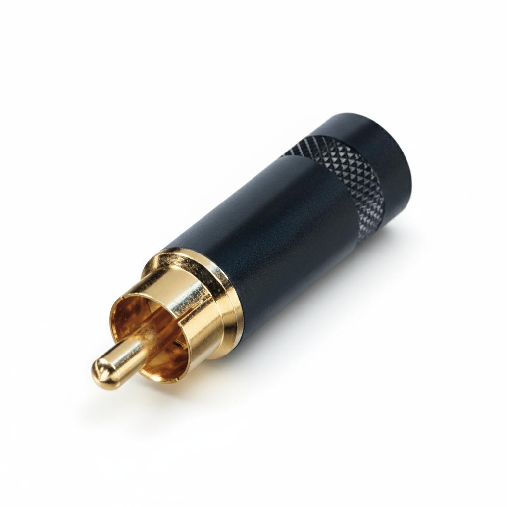 Neutrik Rean - NYS352BG - Black RCA Plug with Gold Plating-Cannon Sound And Light