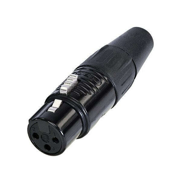 Neutrik Rean RC3F-BAG 3-Pin Female XLR Black/Silver Line Connector