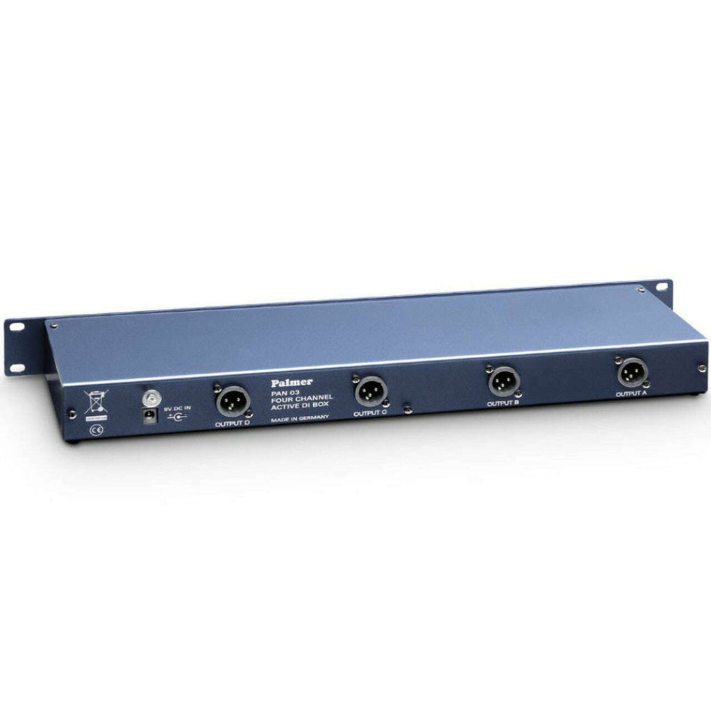 Di Rodi Rack Extension Palmer PAN 03 19 Inch 4-Channel Rack Mount Active DI Box