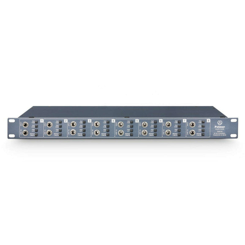 Palmer PAN 16 8-Channel Passive 19" Rack Mount DI Box