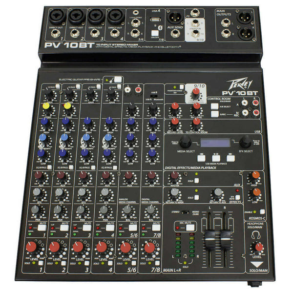 Peavey PV® 10 BT 10 Channel Compact Mixer with Bluetooth