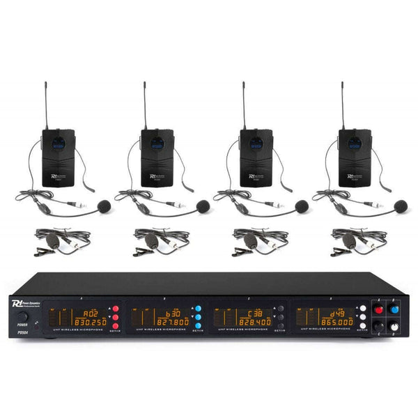 Power Dynamics PD504B 4X Wireless Bodypack Microphone Set (550 – 585MHz)
