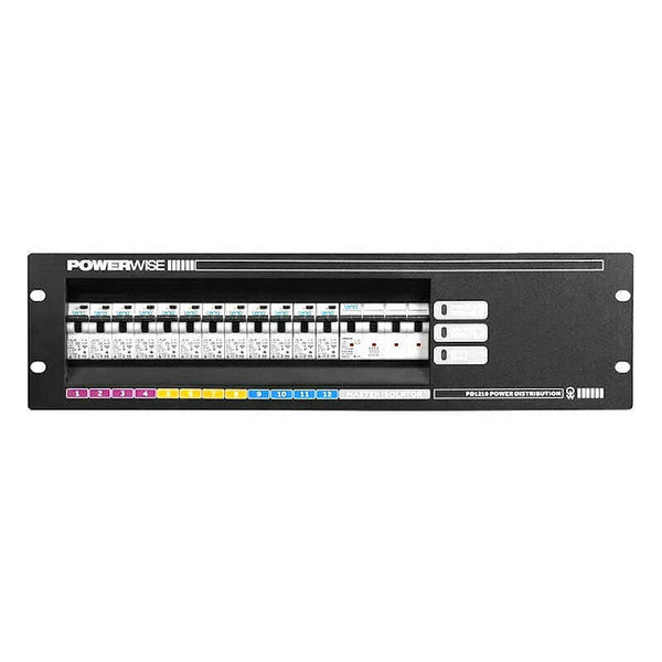 Gpo Distribution Posts Powerwise PD1210 3 Phase to 12 x 10A GPO Rackmount Power Distribution