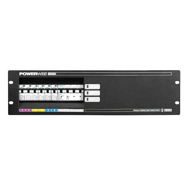Powerwise PD616 3 Phase to 6 x 16A Neutrik powerCON Rackmount Power Distribution Unit