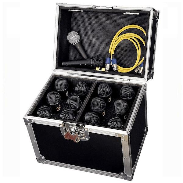 Road Ready RRM12S 12 Microphone Case-Cannon Sound And Light