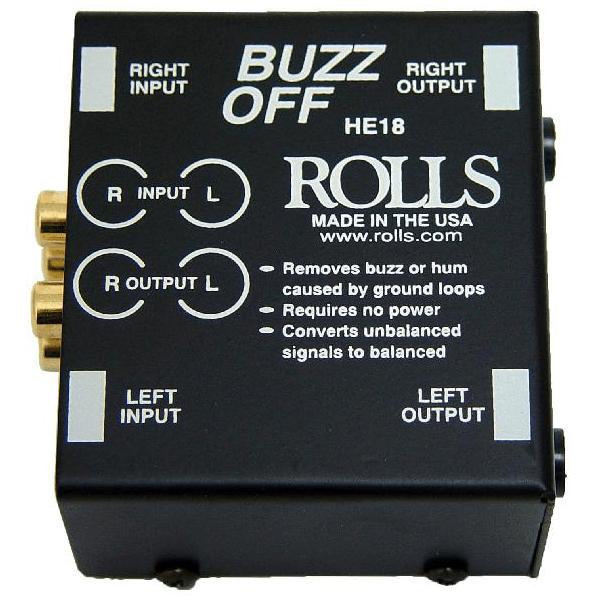 Rolls HE18 Buzz Off 2-Channel Audio Hum and Buzz Remover-Cannon Sound And Light