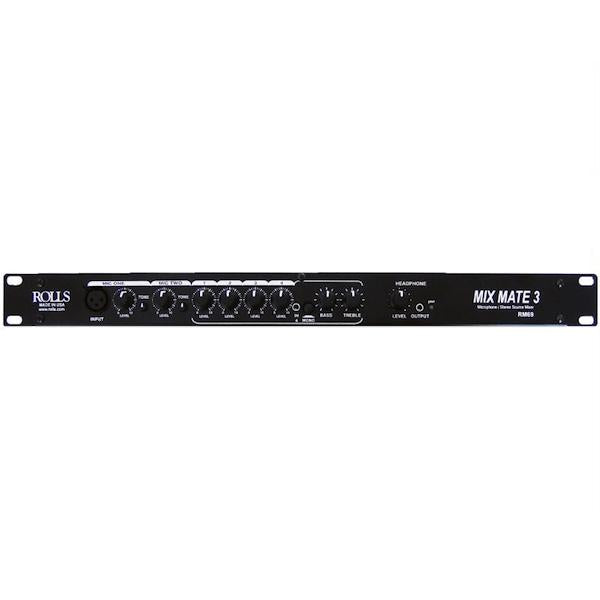 Rolls RM69 MixMate 3 - Six Channel 1RU Mixer with Two Microphone and Four Stereo Line Inputs-Cannon Sound And Light