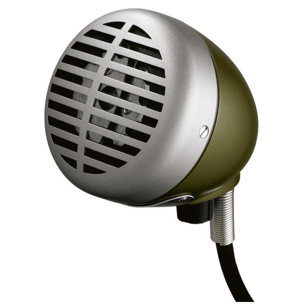 Shure 520DX Green Bullet Harmonica Microphone with Cable-Cannon Sound And Light