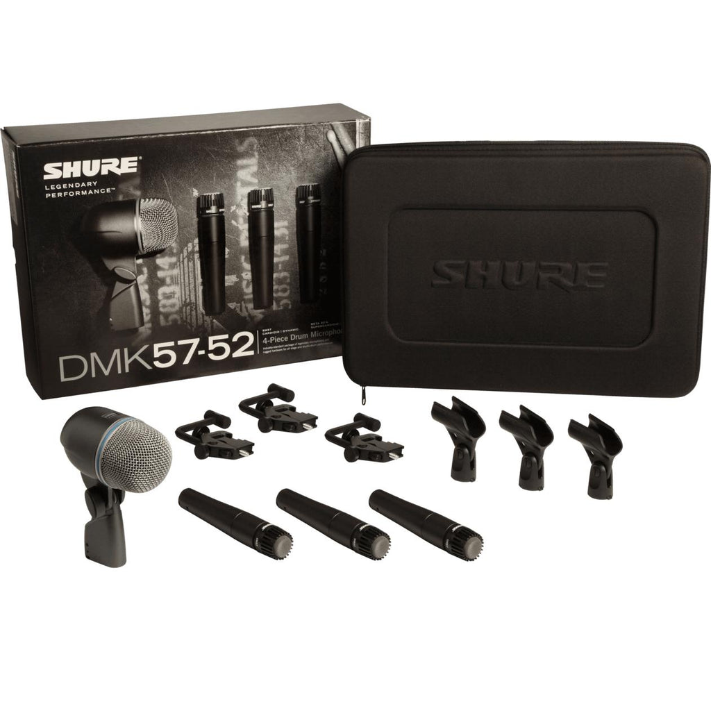 Shure DMK57-52 Drum Microphone Kit - SM57(X3), BETA52A-Cannon Sound And Light