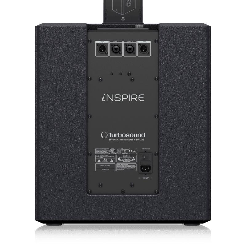 Turbosound iNSPIRE iP2000 V2 1,000W Powered Column Loudspeaker w/ 12" Subwoofer & 16 Neo Drivers-Cannon Sound And Light