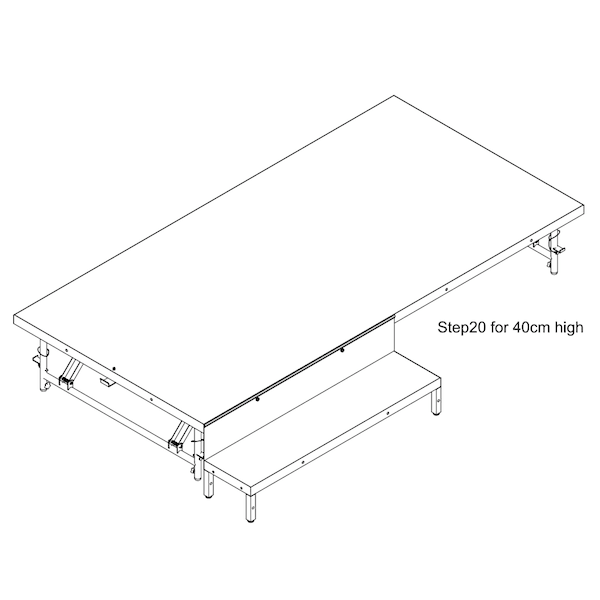 1m Wide Fixed Step Packages for Intellistage Staging 101 Mobile Folding Stage