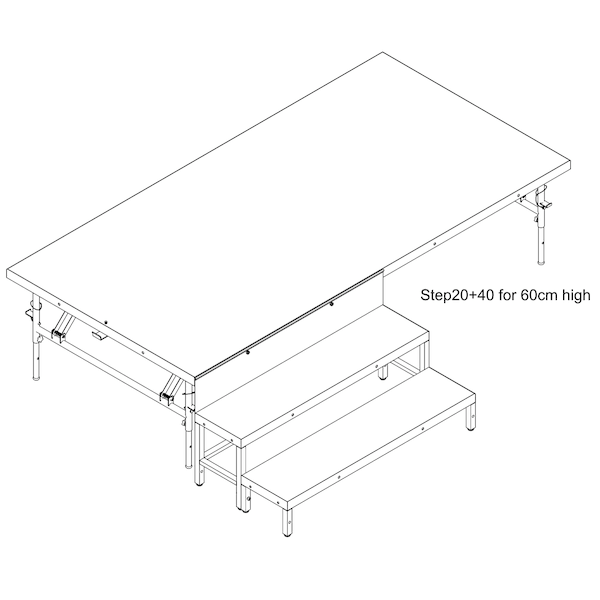 1m Wide Fixed Step Packages for Intellistage Staging 101 Mobile Folding Stage