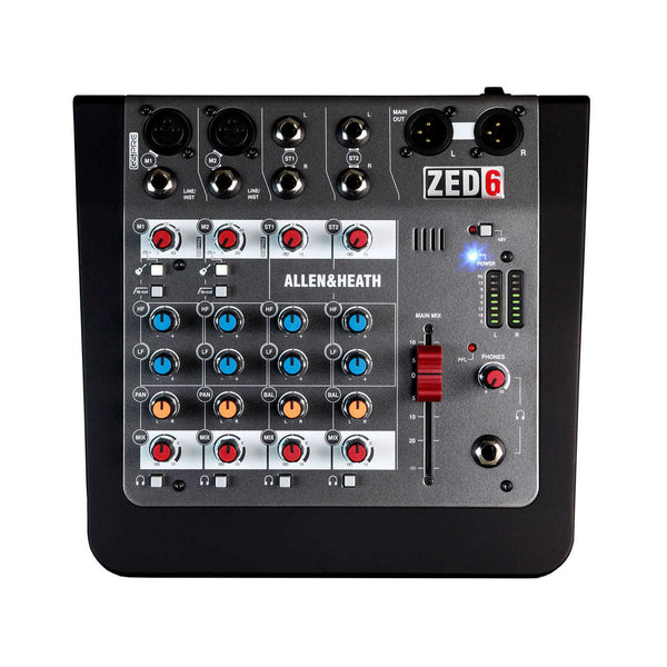Allen & Heath ZED-6 Compact 6 Input Mixer with 2 Guitar DI High Impedance Inputs