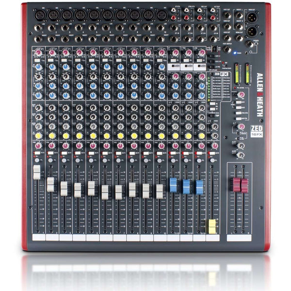Allen & Heath ZED16FX 10 Mono + 3 Stereo Input Mixer with 3-band Mid-Sweep EQ & Effects