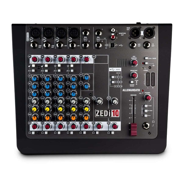 Allen & Heath ZEDi-10 Compact 8 Input Hybrid Mixer with 4 In/4 Out  24-bit/96kHz USB Interface