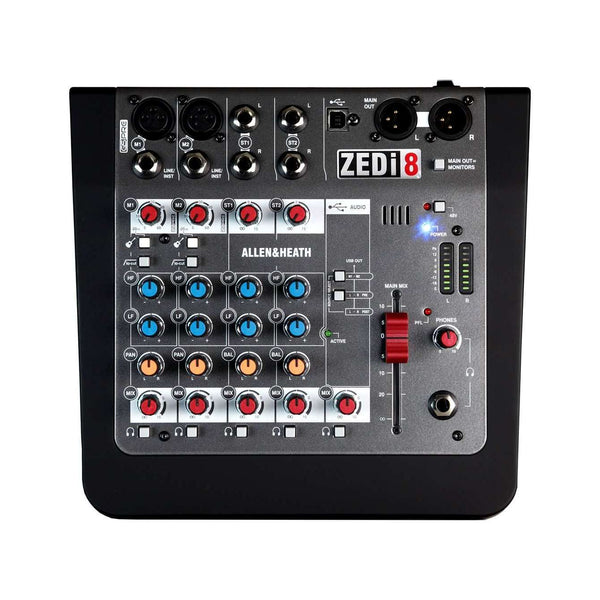 Allen & Heath ZEDi-8 Compact 6 Input Hybrid Mixer with 2 In/2 Out  24-bit/96kHz USB Interface