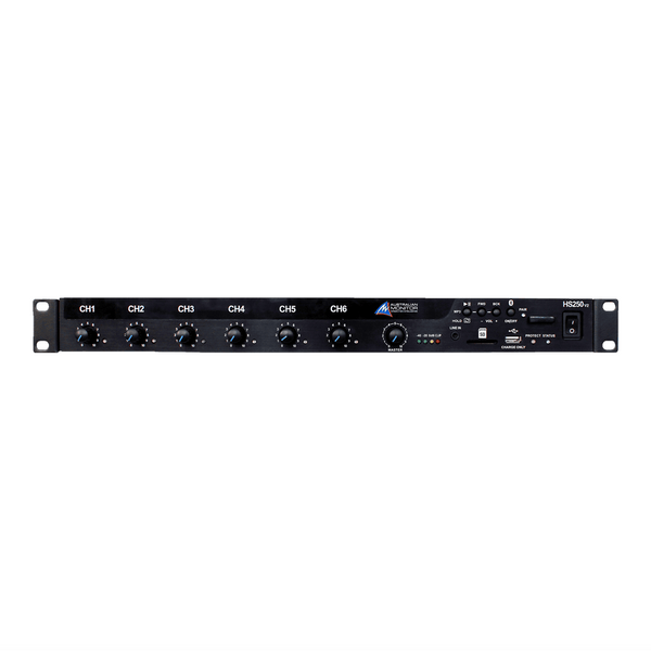 Australian Monitor HS250 V2 Mixer Amplifier 250 watts, Class D, 1RU, 9 Inputs
