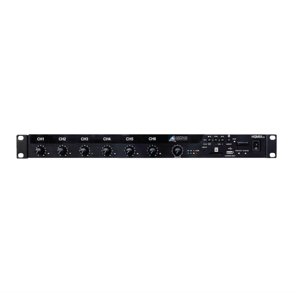 Australian Monitor HSMIX 9Input 1RU Rack Mount Mic/Line Mixer Cannon