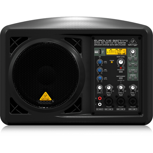 Behringer EUROLIVE B207MP3 Active 150-Watt 6.5" PA/Monitor Speaker System with MP3 Player