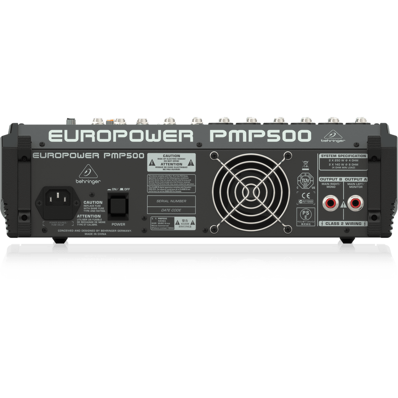Behringer EUROPOWER PMP500 500Watt 12Channel Powered Mixer Cannon