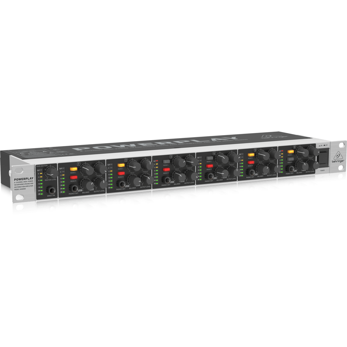Behringer POWERPLAY HA6000 6 Channel High Power Headphone Amplifier Cannon Sound And Light