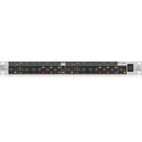 Behringer SUPER-X PRO CX3400 V2 Stereo 2-Way/3-Way/Mono 4-Way Crossover with Limiters, Adjustable Time Delays & CD Horn Correction