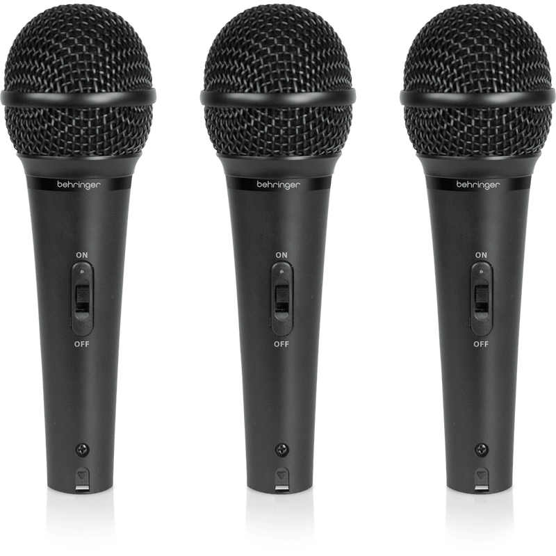 Behringer ULTRAVOICE XM1800S Dynamic Cardioid Vocal Microphone 3-Pack