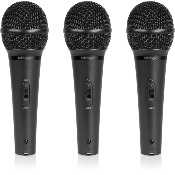 Behringer ULTRAVOICE XM1800S Dynamic Cardioid Vocal Microphone 3-Pack