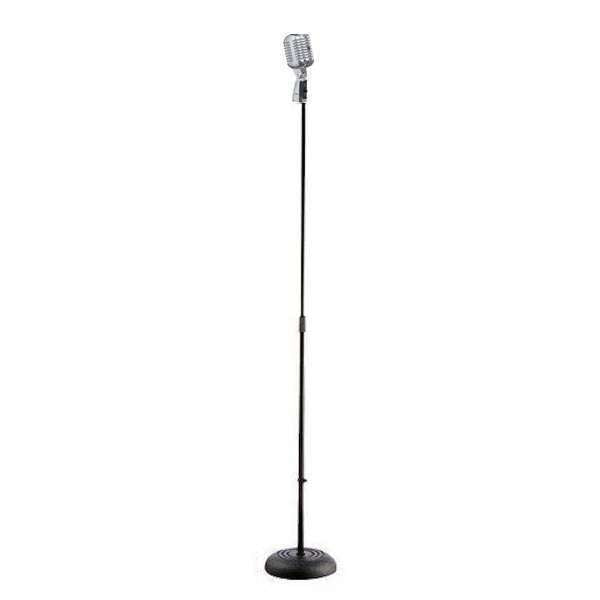 Classic V55 Vintage Dynamic Microphone Package (includes mic, straight round-based stand & cable)
