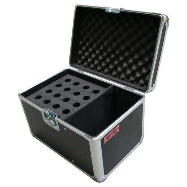 Encore 16 Microphone Carry Road Case with Storage Compartment