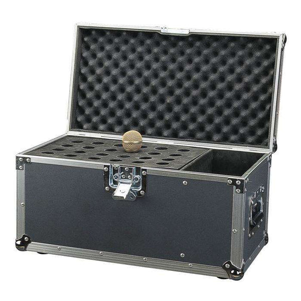 Encore 24 Microphone Carry Road Case with Storage Compartment