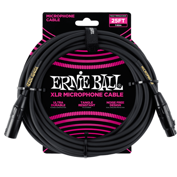 Ernie Ball P06073 Male to Female XLR Microphone Cable - 7.5 Metre