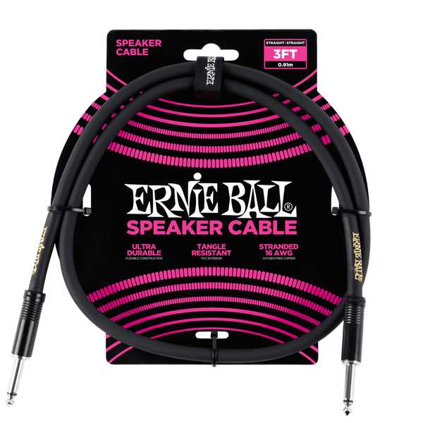 Ernie Ball PO6071 Straight Jack to Jack Speaker Cable - 1 Metre