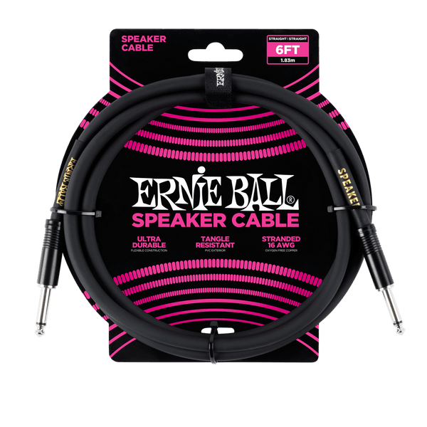 Ernie Ball PO6072 Straight Jack to Jack Speaker Cable - 2 Metre