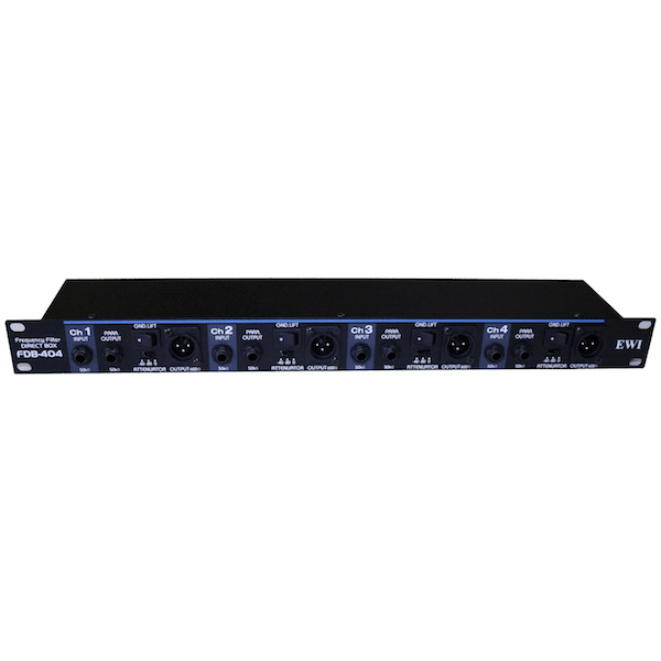 EWI FDB-404 4 Channel Rack-Mountable Passive Direct Box