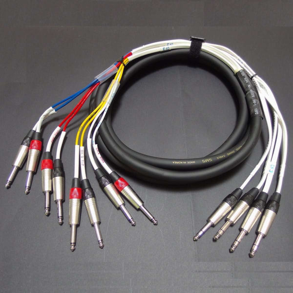 EWI MTIS815 4 x 1/4" TRS Jack to 8 x 1/4" TS Jack Insert Loom - 15 Feet (4.6M)