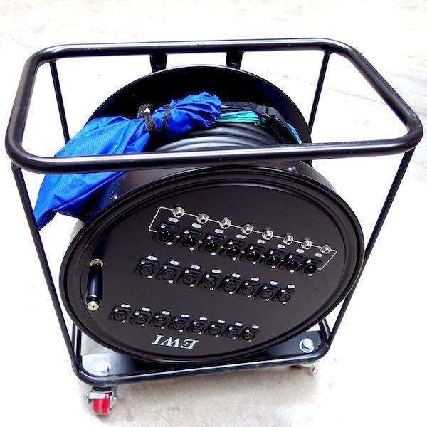 EWI RPPX 16 to 32 Send - 8 Return REEL Multi Core w/ Wheels - 100, 150 or 200 Feet