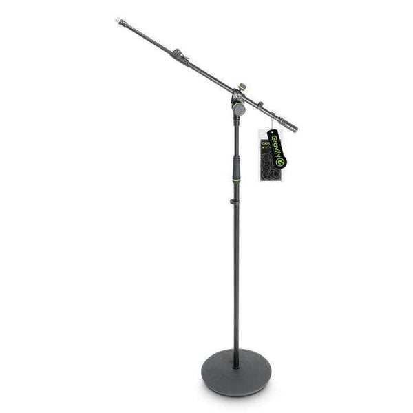 Gravity GMS2322B Round Base Microphone Stand with Telescopic Boom