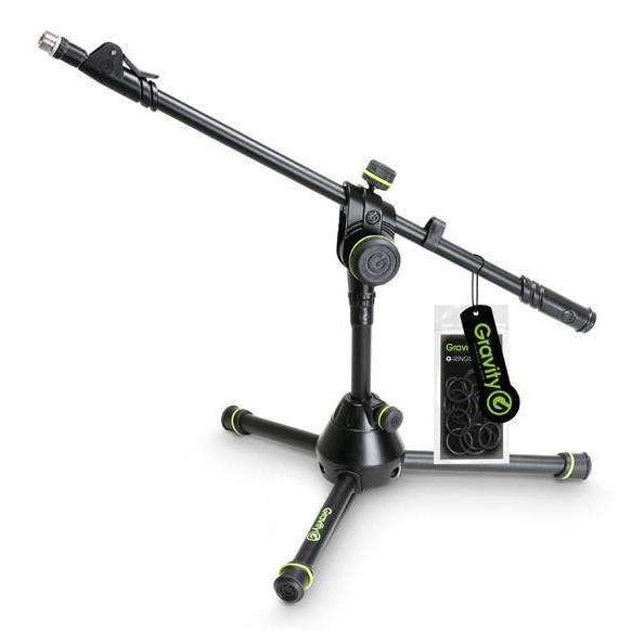 Gravity GMS3122HDB Short Kick Microphone Stand with Telescopic Boom Arm