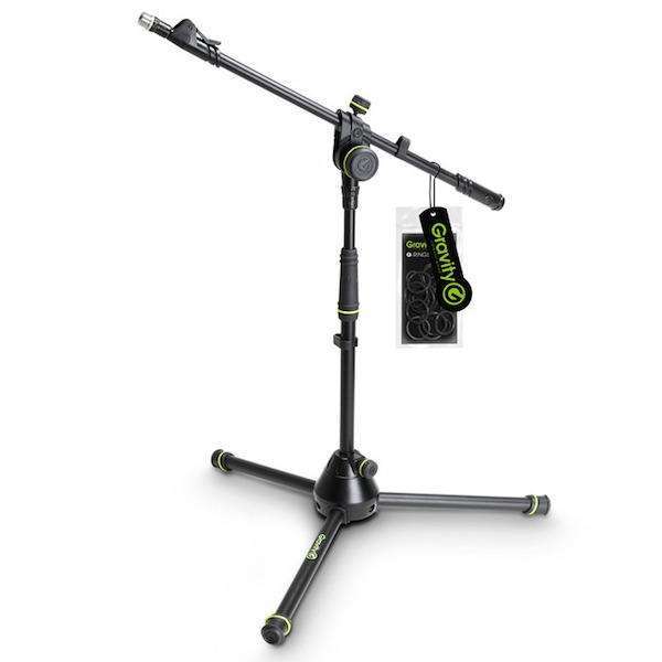 Gravity GMS4222B Short Instrument Microphone Stand w/ Telescopic Boom ...