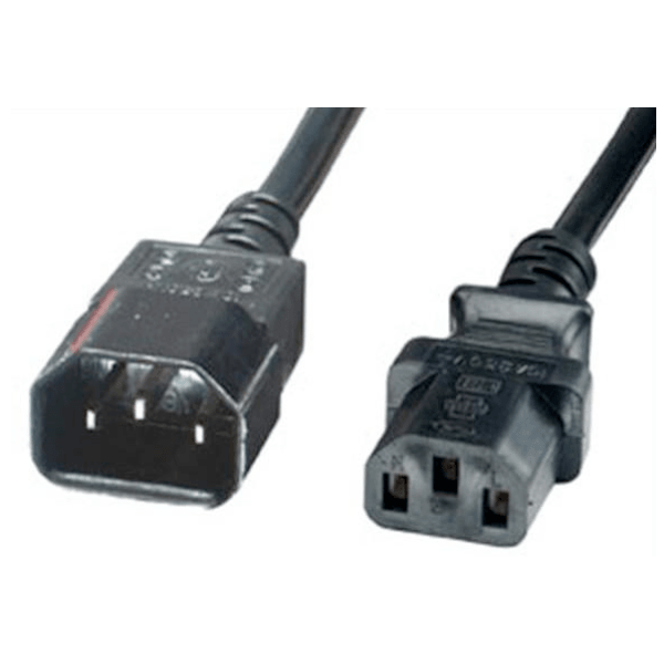 IECC13 Plug to IECC14 Socket Extension Power Cables 0.5, 1, 2, 5M Cannon Sound And Light