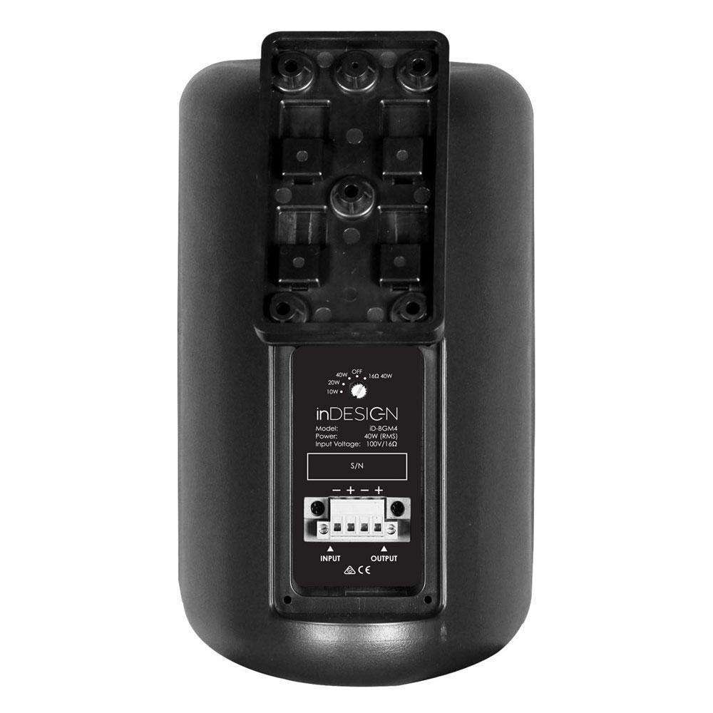 inDESIGN iD-BGM4 4″ 2-Way Weather Resistant Installation Speakers (pair) - Black or White